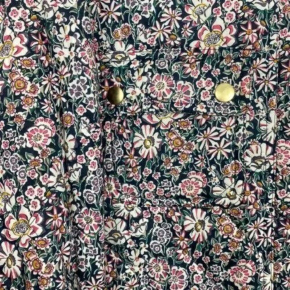 J.Crew x Liberty S Quilted Downtown Field Jacket Floral White Garden Print - Picture 8 of 12